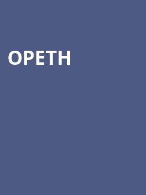 Opeth, Mission Ballroom, Denver